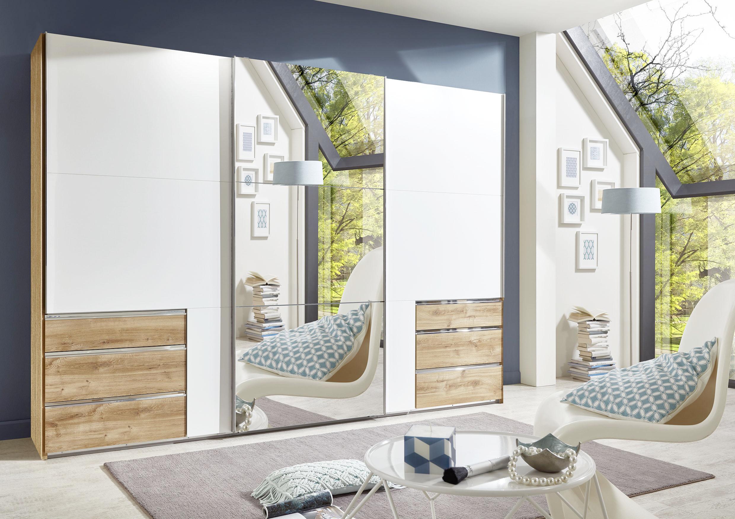 Schwebetürenschrank Level Weiß Zimmer