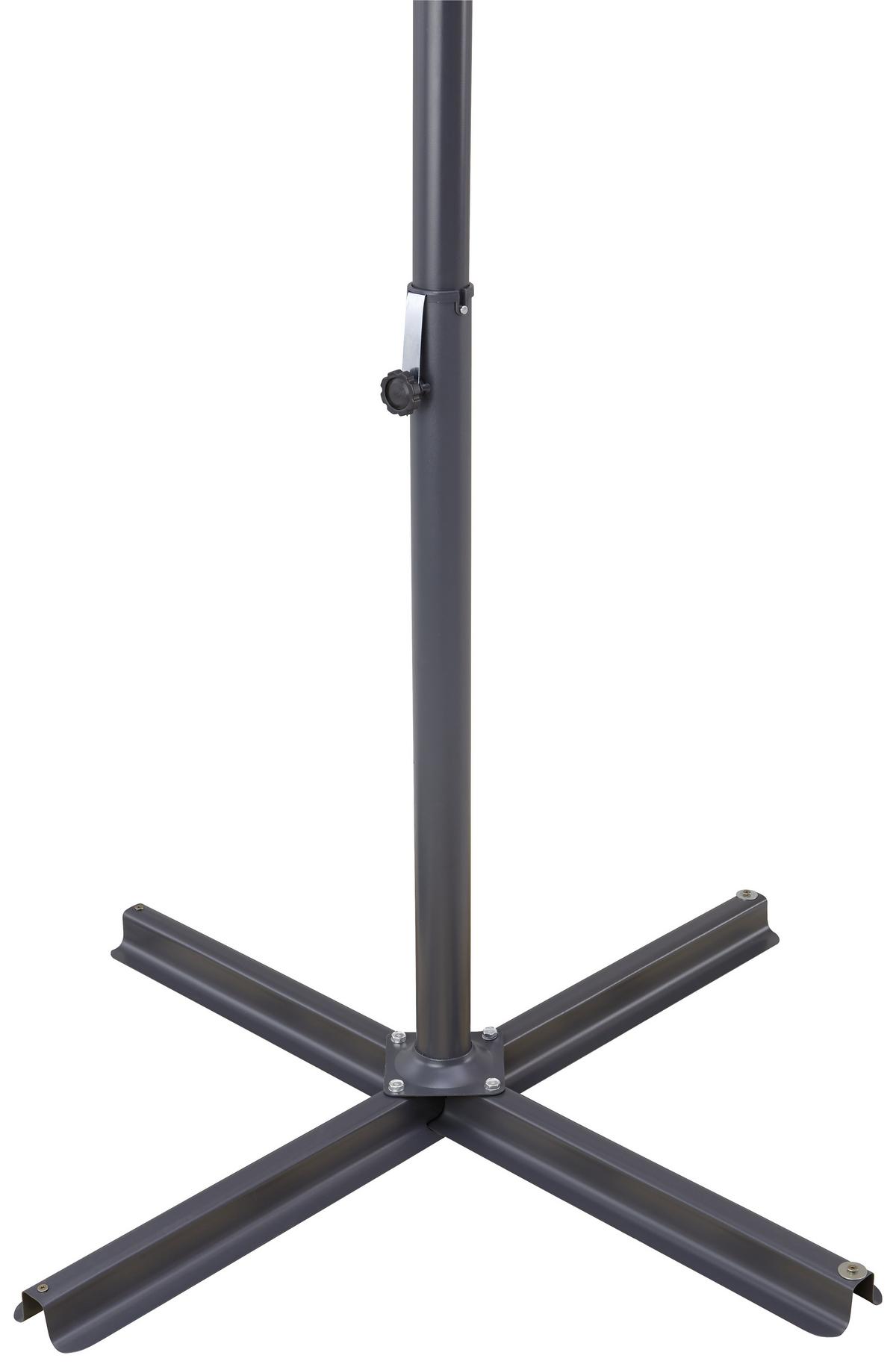Ampelschirm Estelle Dm: 300 H: 245cm Natur - Naturfarben/Grau, KONVENTIONELL, Textil/Metall (300/245/300cm) - Ondega