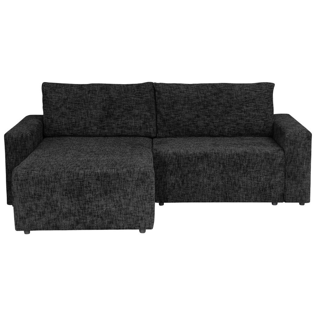 Ecksofa Dallas Struktur Schwarz 173x258 cm