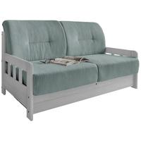 Schlafsofa Camino Weiß/hellblau B: 154 Cm - Weiß/Hellblau, MODERN, Holz/Textil (154/88/90cm) - Livetastic