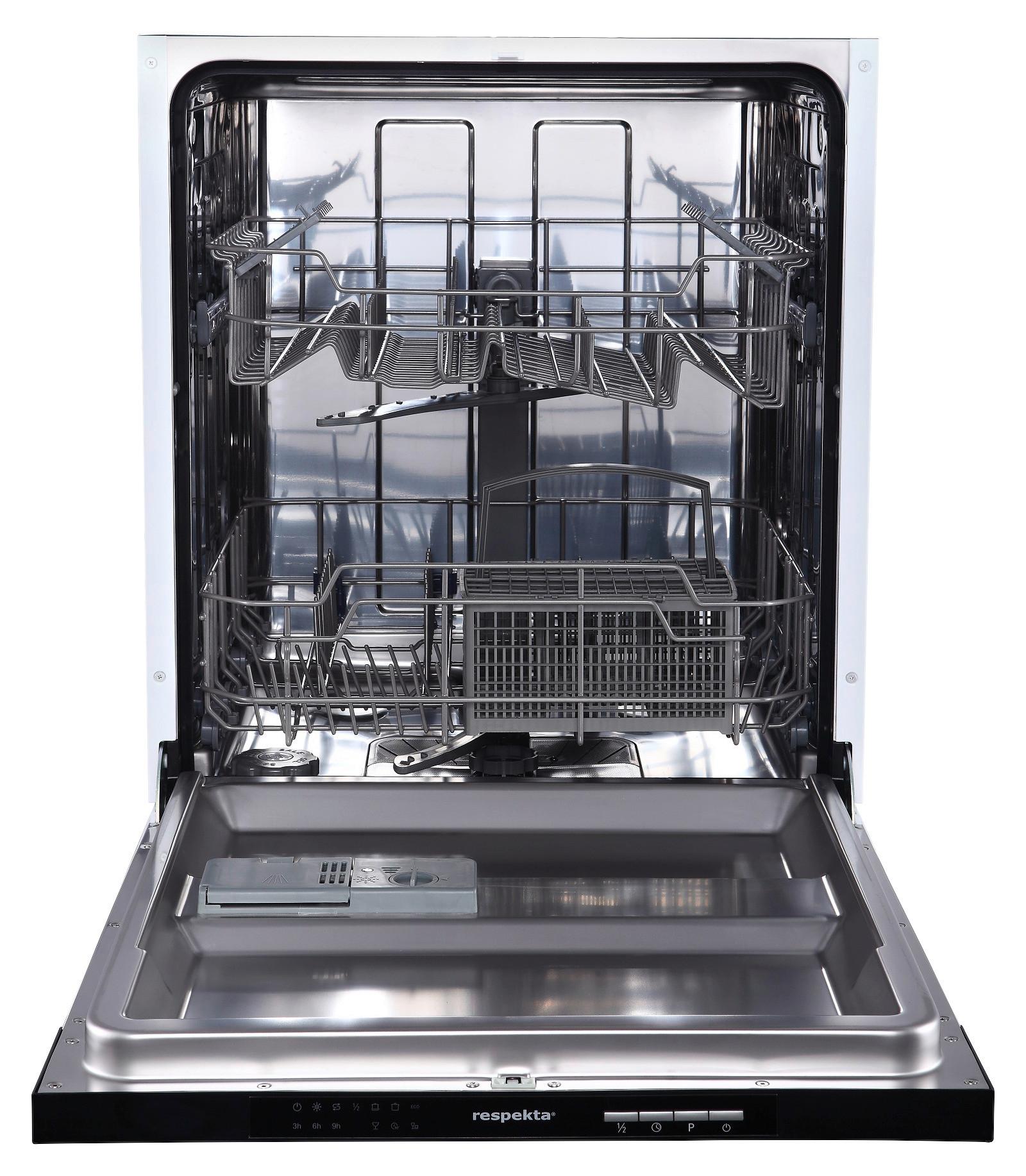 Einbau-Geschirrspüler Gsp60v B: 44,8 cm Vollintegriert - Weiß, Trend, Metall (60/81,5/55cm) - Respekta