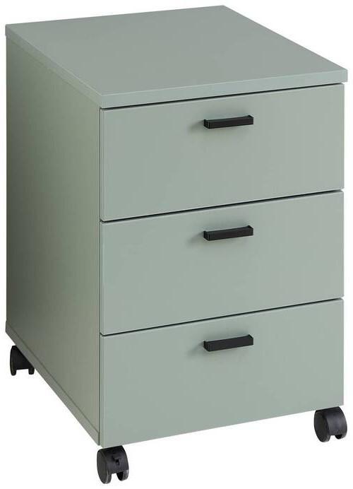 POJÍZDNÝ KONTEJNER GLENN-M - černá/zelená, Moderní, kompozitní dřevo/plast (45/66/55cm) - Mömax