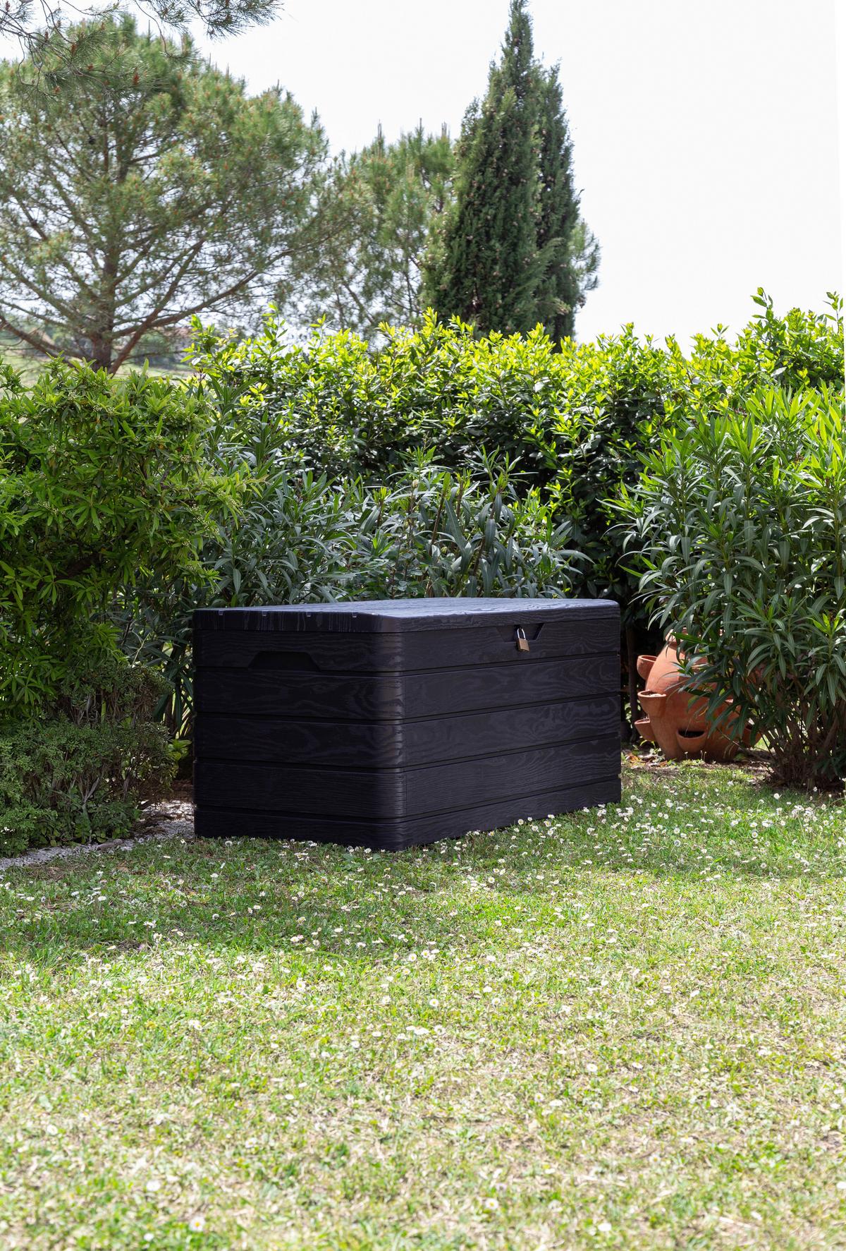 Kissenbox Dolomiti 129x64x70 cm 500 Liter - Anthrazit, Basics, Kunststoff (129/70/70cm)