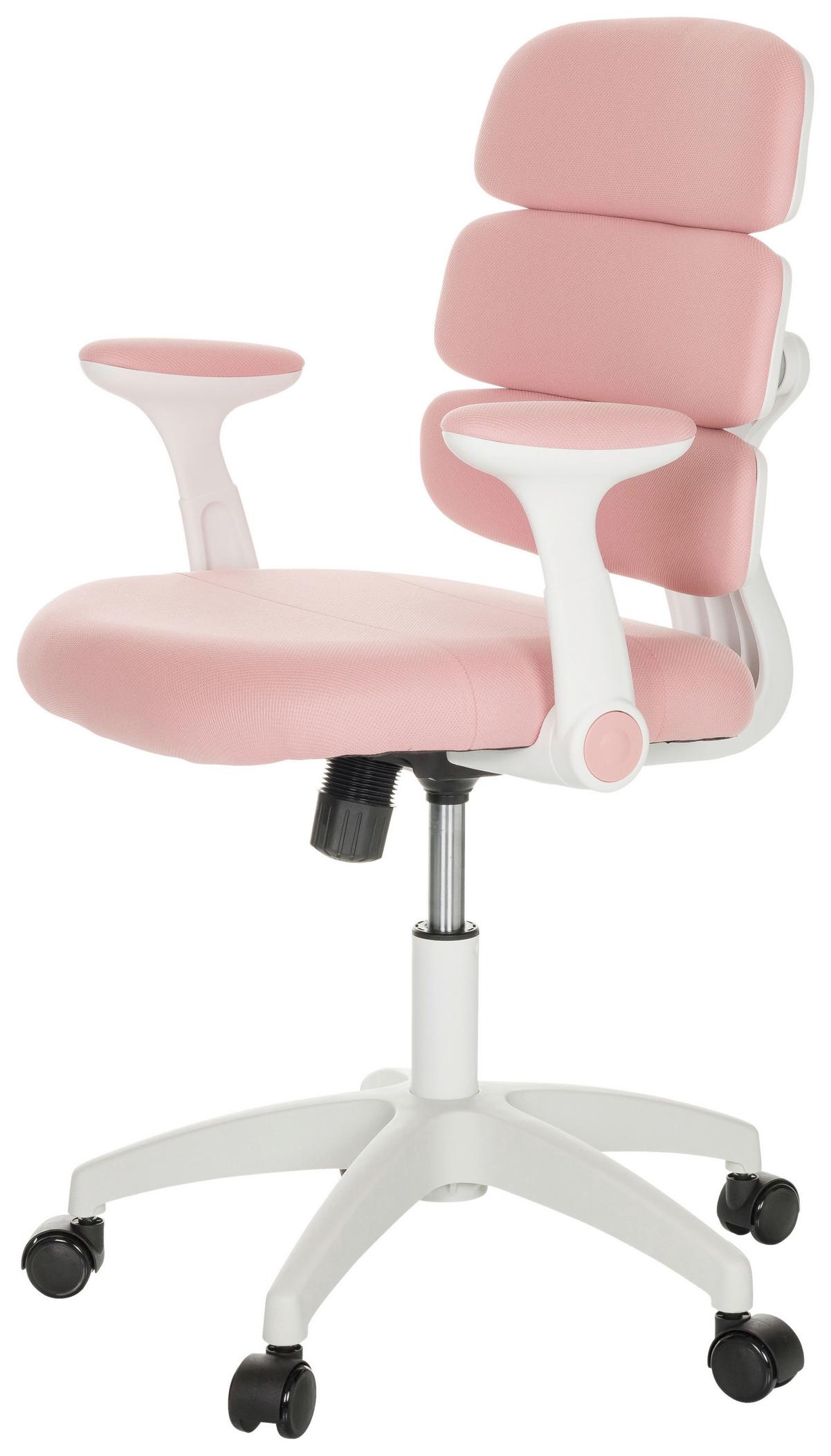 Jugenddrehstuhl Kid Ergolino W - Rosa/Weiß, Basics, Kunststoff/Textil (62/86-97/62cm) - MID.YOU