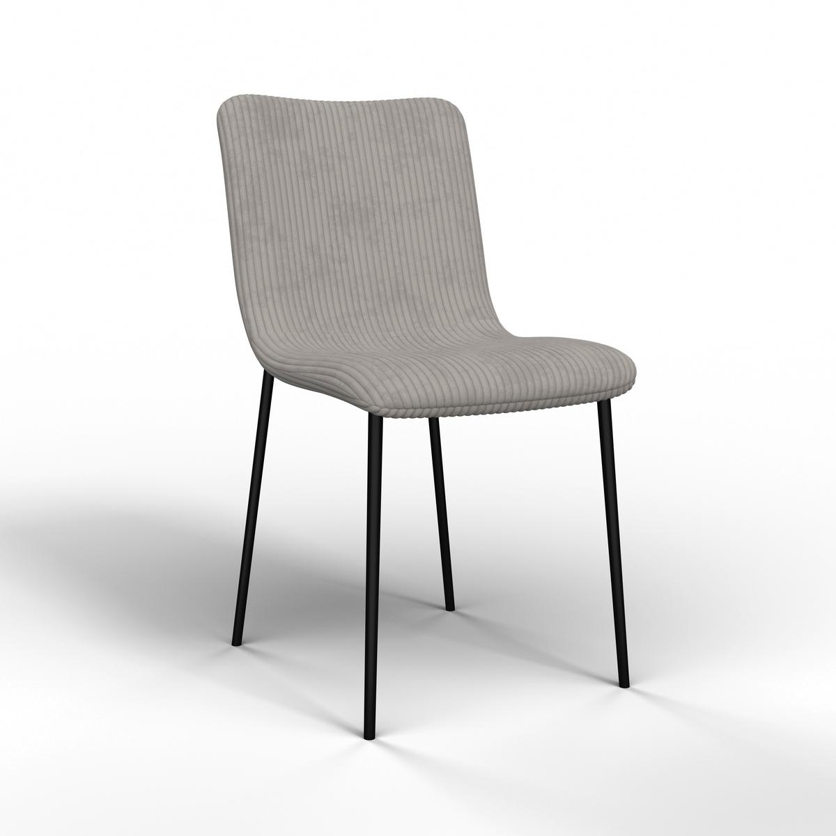 Stolička AMY - čierna/svetlosivá, Modern, kov/drevo (45/85/55cm) - Bessagi Home