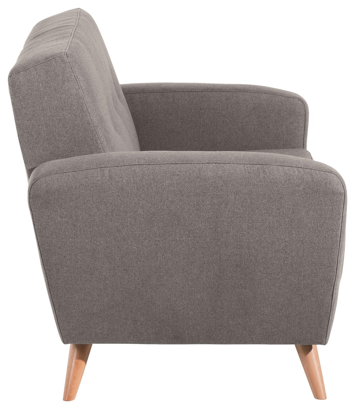 2-sitzer-sofa Jerry Grau - Naturfarben/Grau, Design, Textil (136/85/82cm) - Max Winzer