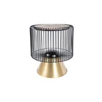 Príručný stolík hnedá/čierna/zlatá - hnedá/čierna, Basics, kov/kameň (51/56,5/51cm) - Kayoom