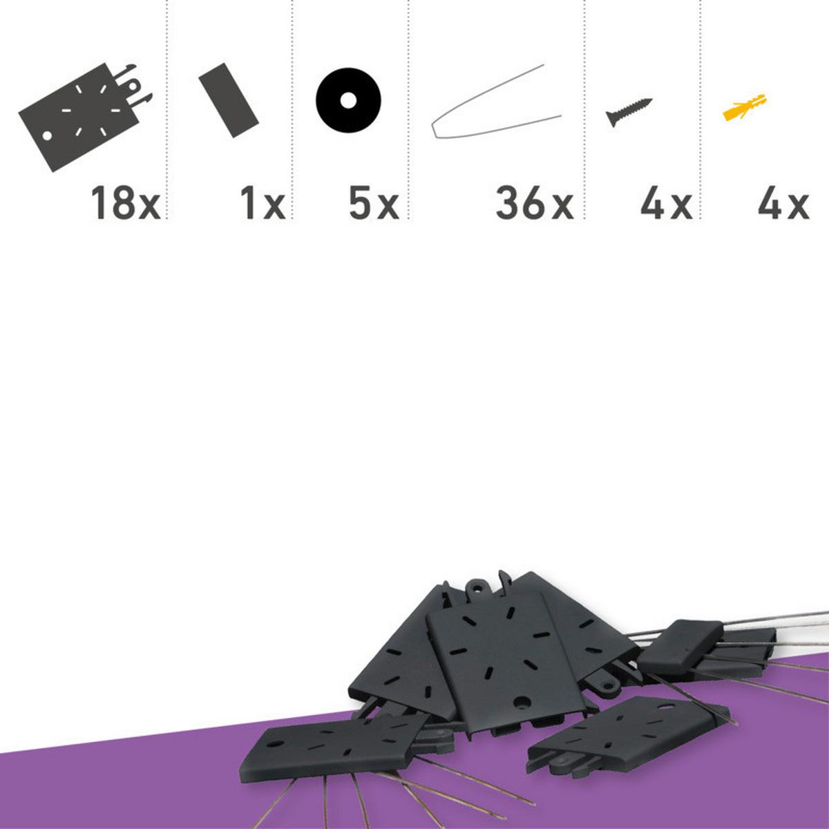 Vogel- & Taubenabwehr Starter Set - Schwarz, Basics, Kunststoff (102/11/5,5cm)