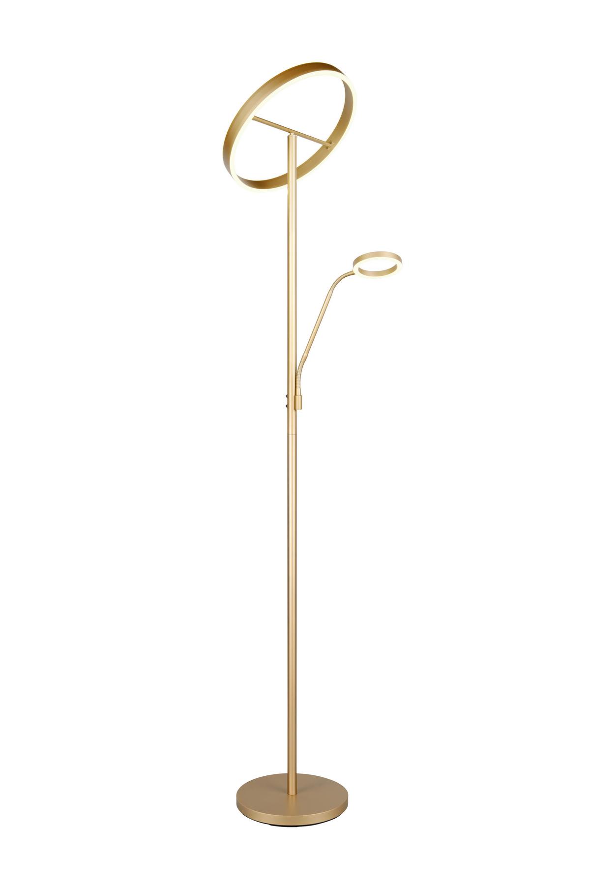 LED-Stehleuchte 449510279 Willis - Goldfarben, Design, Metall (40/180cm) - Trio Leuchten