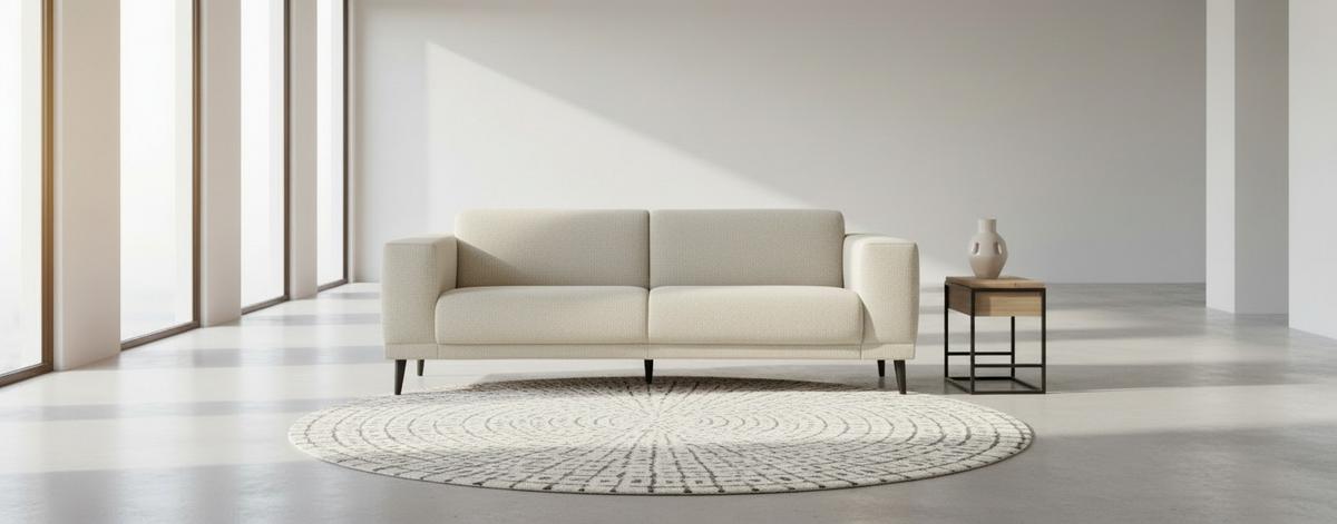 3-Sitzer-Sofa Oslo Beige B: 218 cm - Beige/Schwarz, Design, Textil (218/77/93cm) - MID.YOU