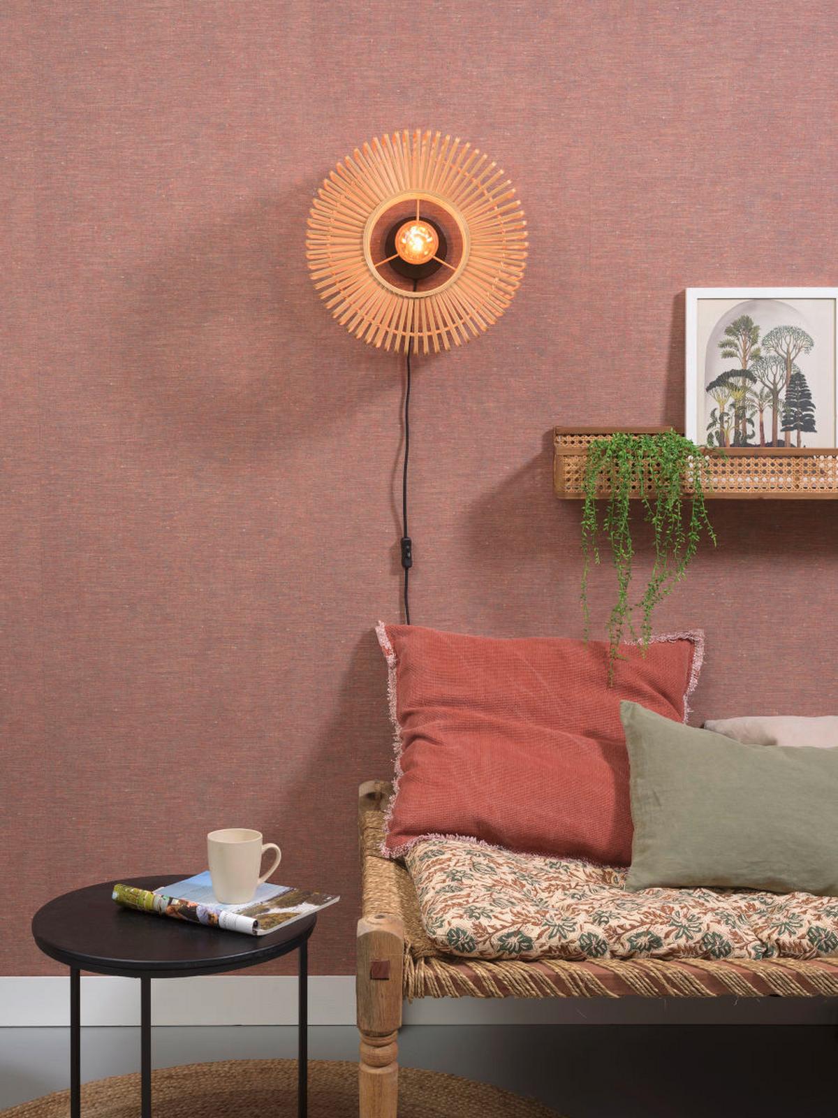 Wandleuchte Bromo/w/4018/n - Naturfarben, Trend, Holz (20/40cm) - Good & Mojo