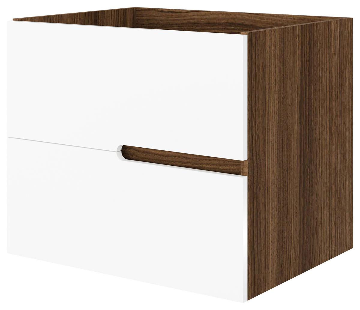 Fürdőszoba Blokk Eva 60cm - diószínű/mokka, Konventionell, faalapú anyag/kerámia (60/51/46cm)