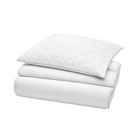 SOUPRAVA PŘIKRÝVKY A POLŠTÁŘE SANTI - bílá, Basics, textil (140/200cm)