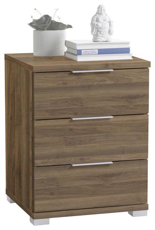 Nachtkästchen Nuss Dekor H: 61 Cm - Silberfarben/Nussbaumfarben, Basics (46/61/42cm) - P & B