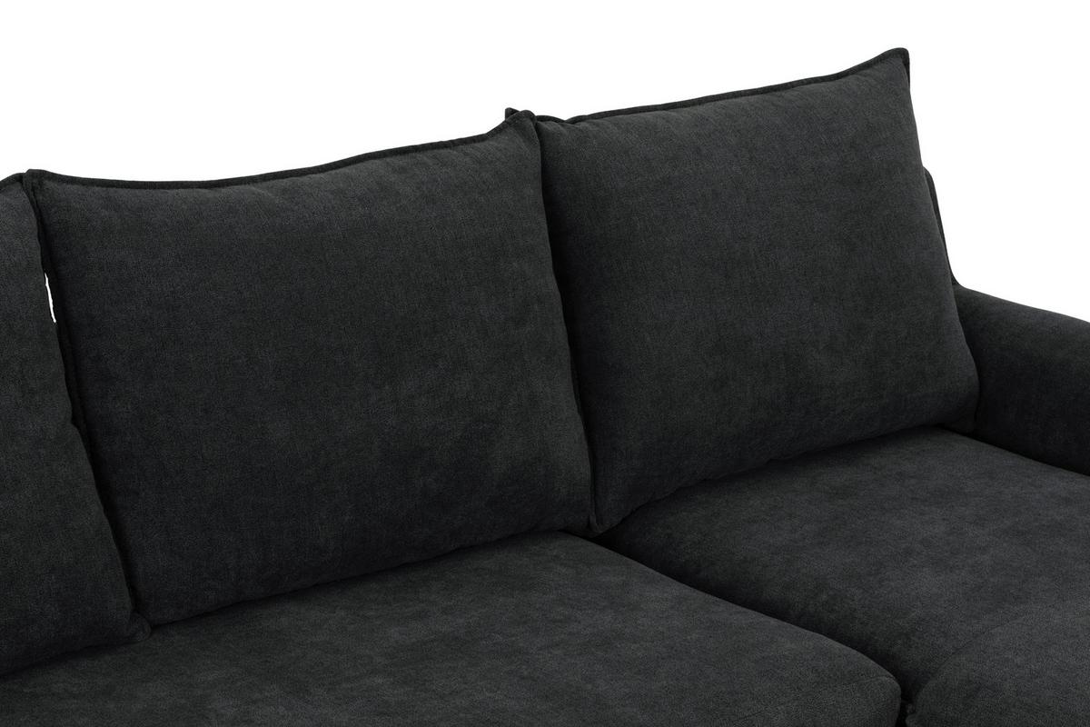 Ecksofa Milly - Dunkelgrau/Schwarz, MODERN, Textil (207/138cm) - P & B