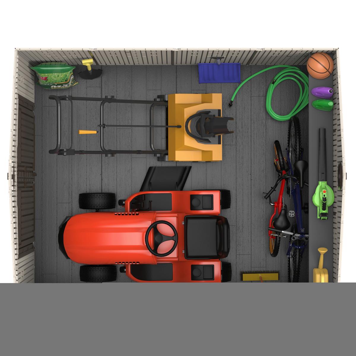 Gerätehaus versperrbar 305x244x244 cm - Dunkelgrau, Basics, Kunststoff (305/244/244cm)