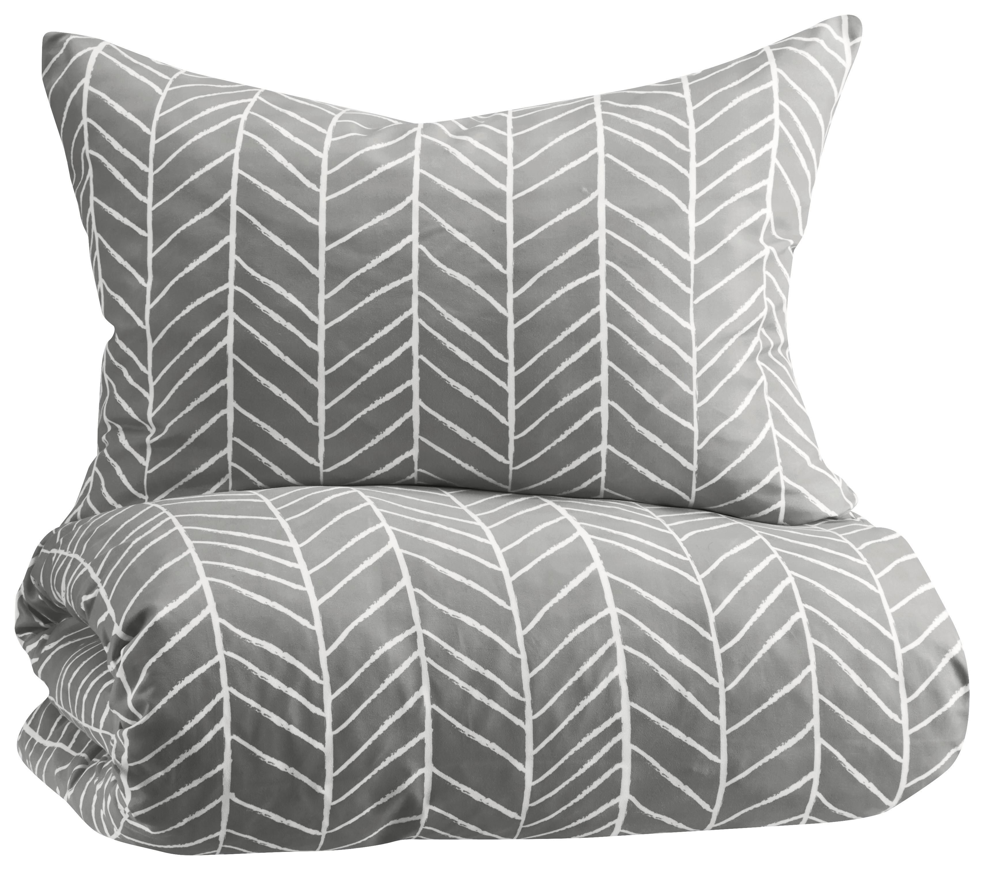 Povlečení Marble, 140/200cm, Šedá - šedá, Konvenční, textil (140/200cm) - Modern Living