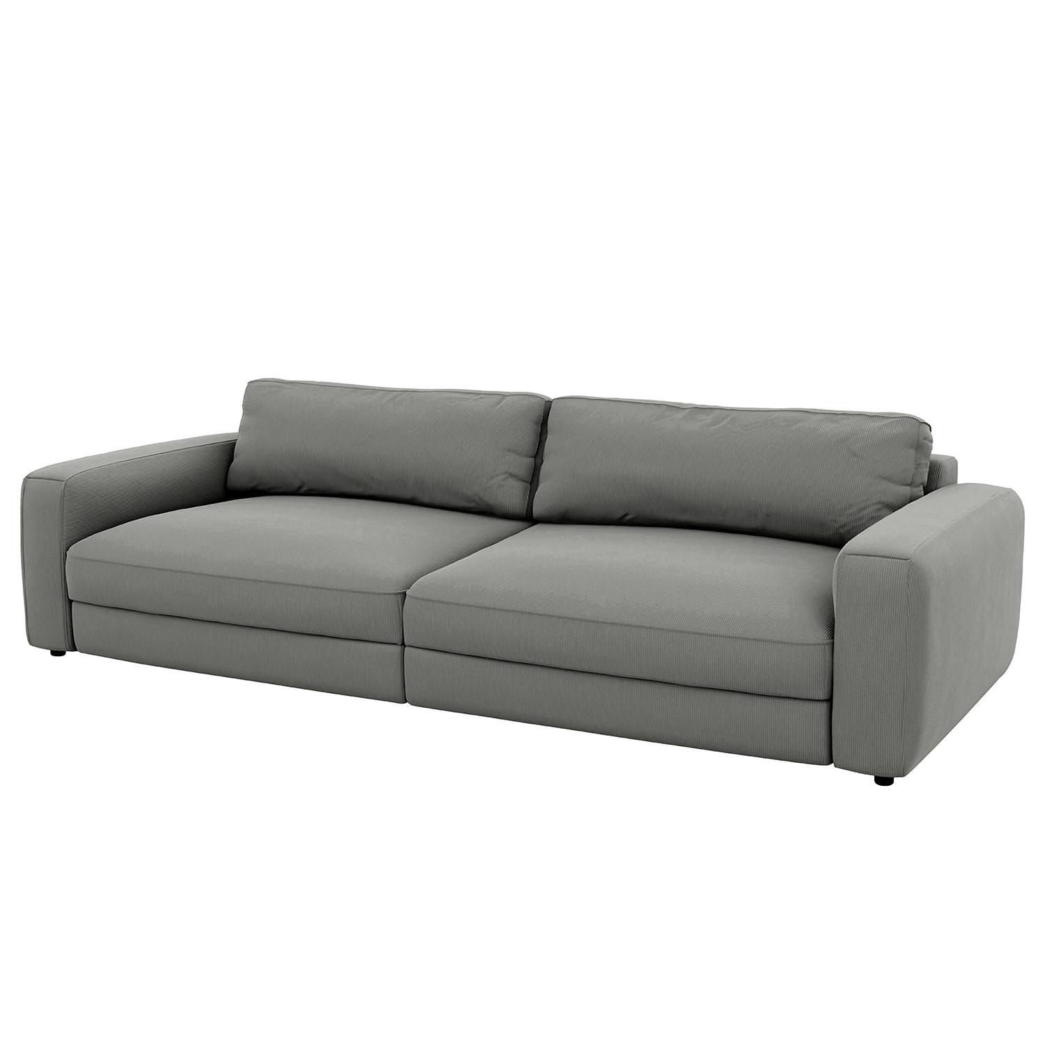 Bigsofa Bourbon, D. Grau B: 264 Cm - Dunkelgrau/Schwarz, MODERN, Textil (264/84/125cm) - Trendmanufaktur