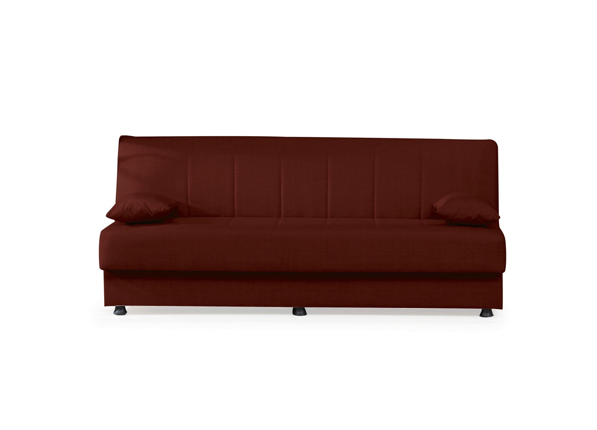 3-Sitzer-Sofa Ege Mit Schlaffunktion Rot - Rot/Schwarz, Design, Textil (190/82/82cm) - Livetastic