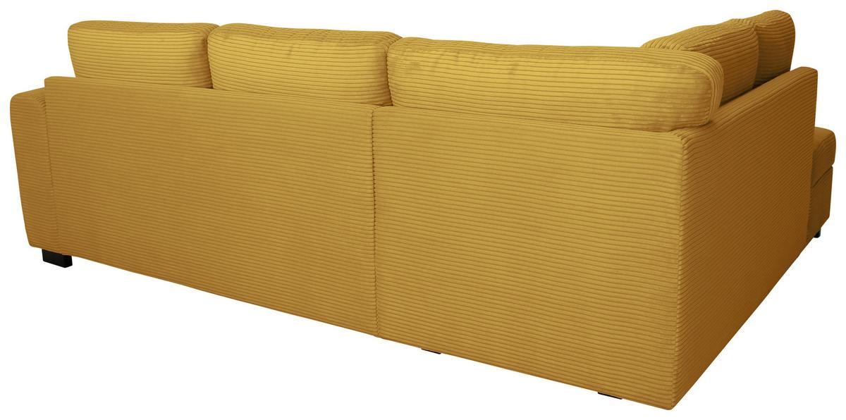 Ecksofa John Senfgelb S: 178x239 Cm - Senfgelb/Schwarz, Trend, Textil (178/239cm)