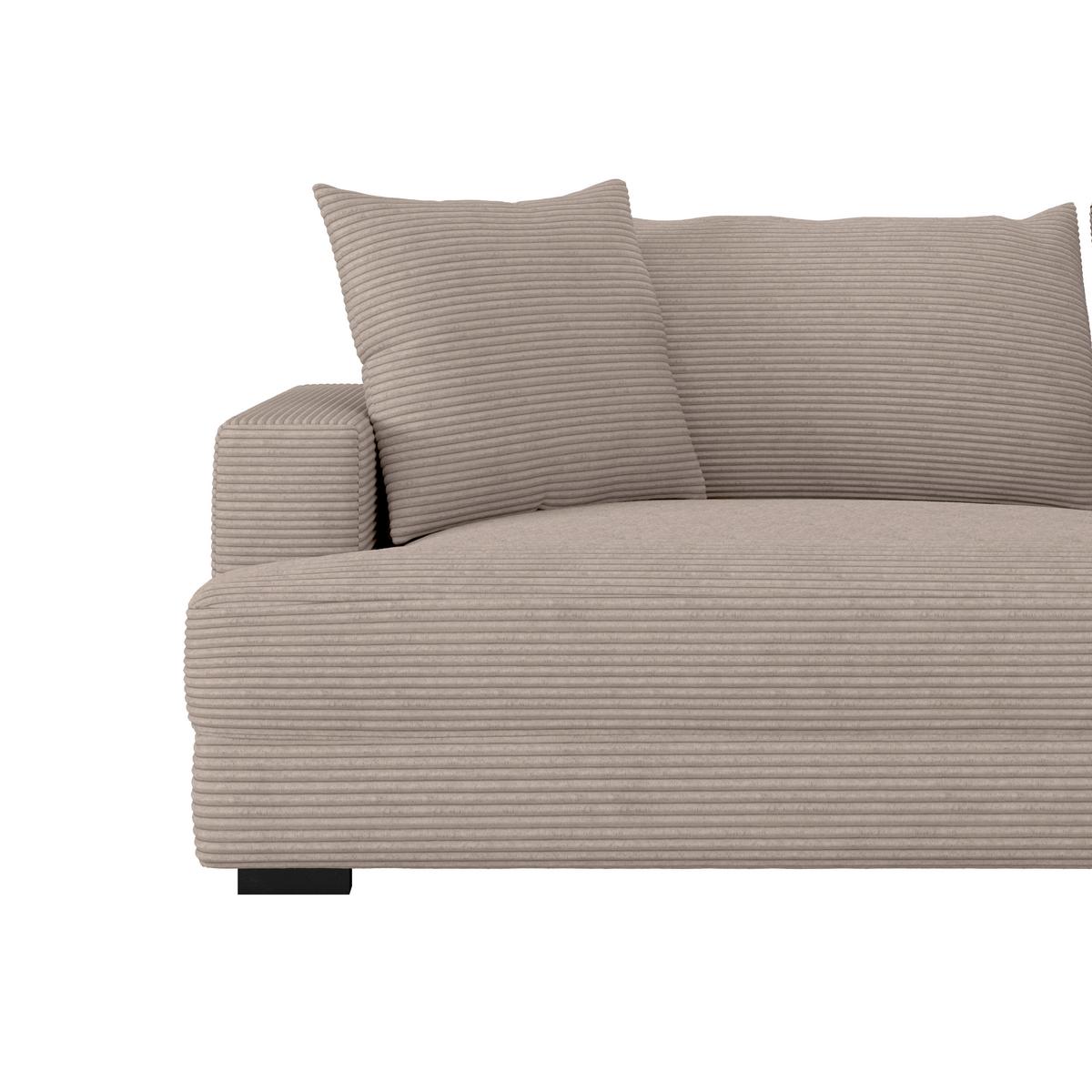 Megasofa Pelle-Megasofa - Wengefarben/Perlmutt, Trend, Textil (261/124cm) - Luca Bessoni