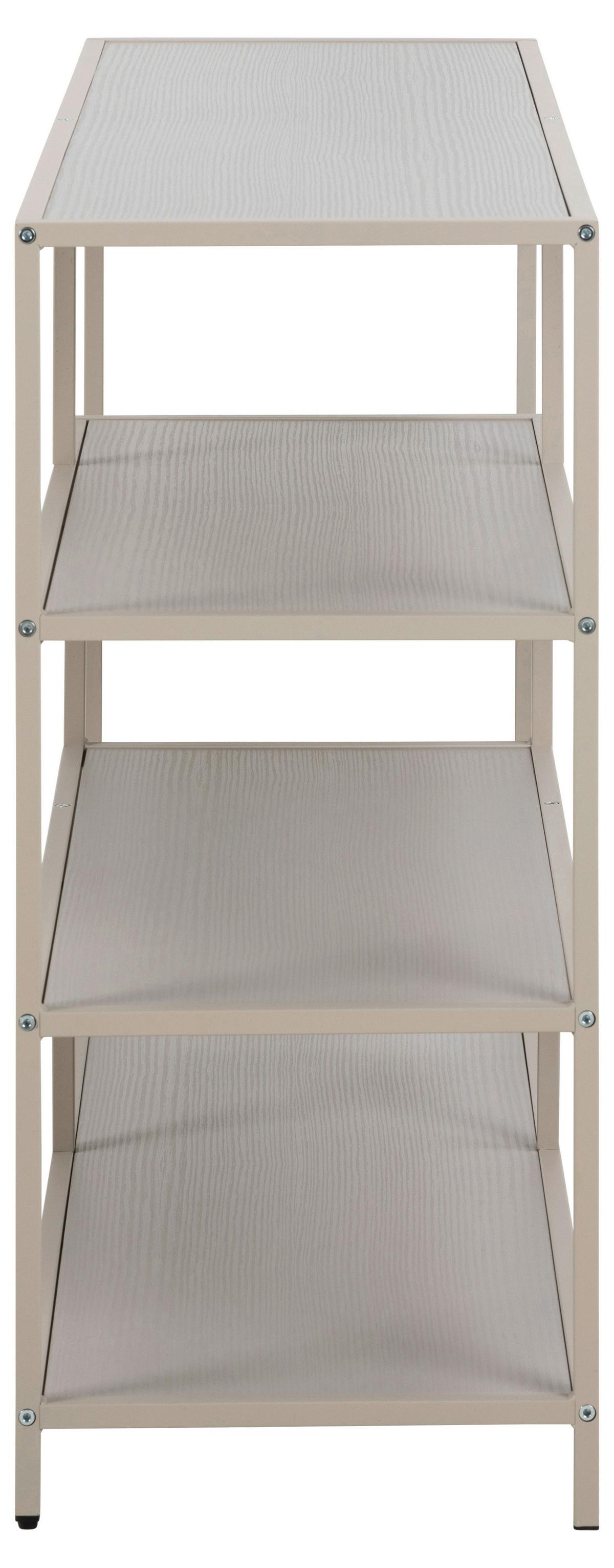 REGÁL SEAFORD - sivá, Design, kov/kompozitné drevo (114/78/35cm) - MID.YOU