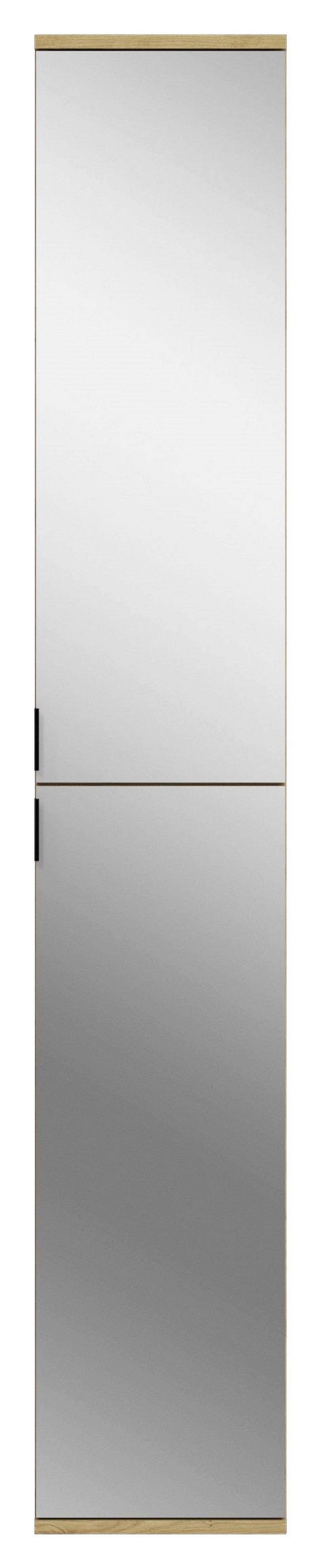 Garderobenschrank Projekt Eiche Dekor Grau - Eichefarben/Grau, KONVENTIONELL, Glas/Holzwerkstoff (91/193/34cm) - MID.YOU