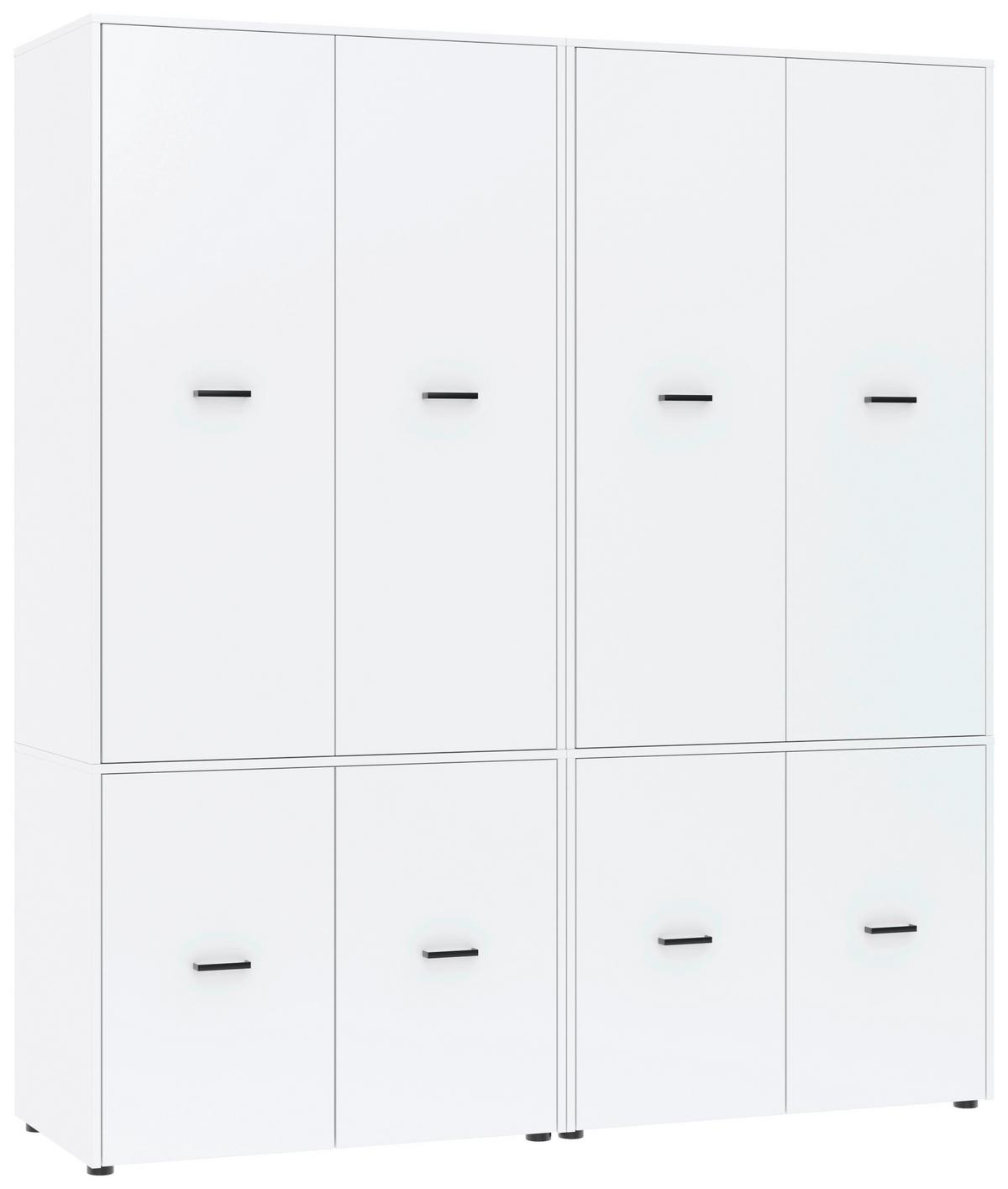 Kleiderschrank Kivo Weiß, B: 180 cm - Weiß, Basics, Holzwerkstoff (180/199,6/52,1cm)