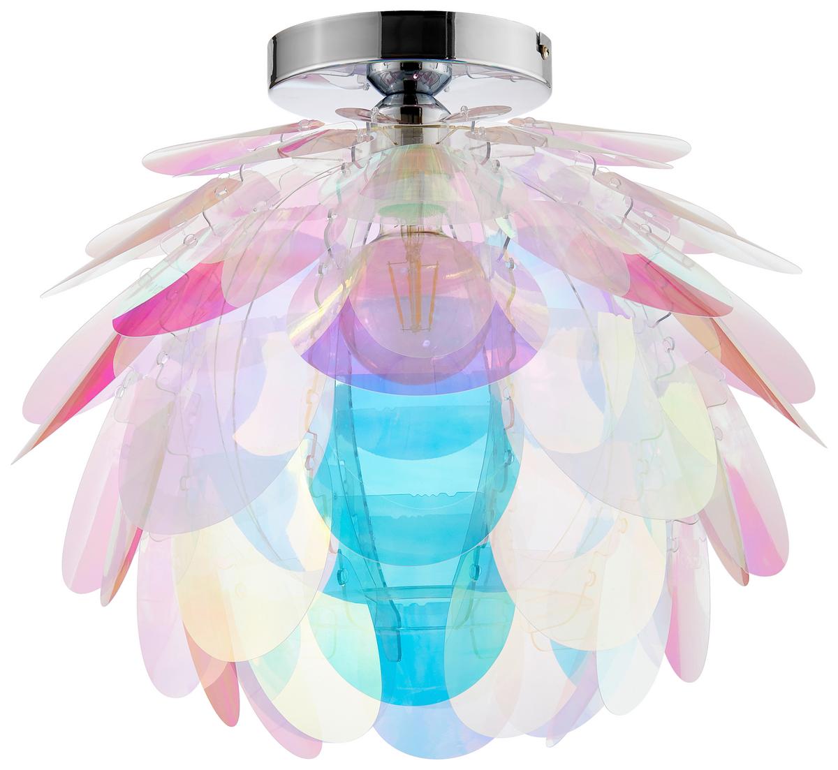 Deckenleuchte Ø 40 cm Bunte Blütenblätter - Multicolor, LIFESTYLE, Kunststoff/Metall (40/36cm) - Näve