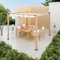 ZAHRADNÍ ALTÁN JOSI - černá/přírodní barvy, Moderní, kov/textil (300/230/300cm)