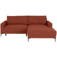 Ecksofa mit Schlaffunktion & Bettkasten Bergamo Rostfarben - Rostfarben/Schwarz, MODERN, Textil (238/162cm) - Ondega