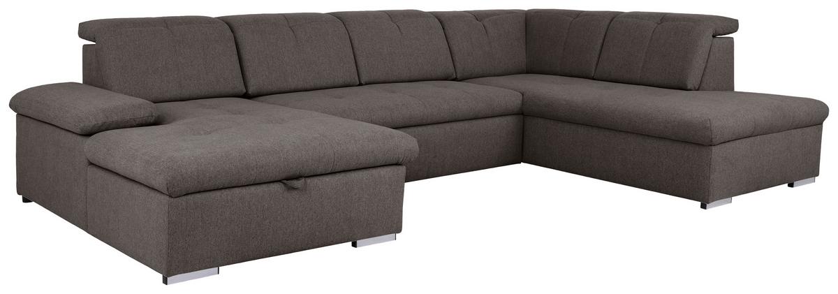 Wohnlandschaft Ramzes Grau U: 173x328x215 cm - Grau, Design, Textil (173/328/215cm) - MID.YOU