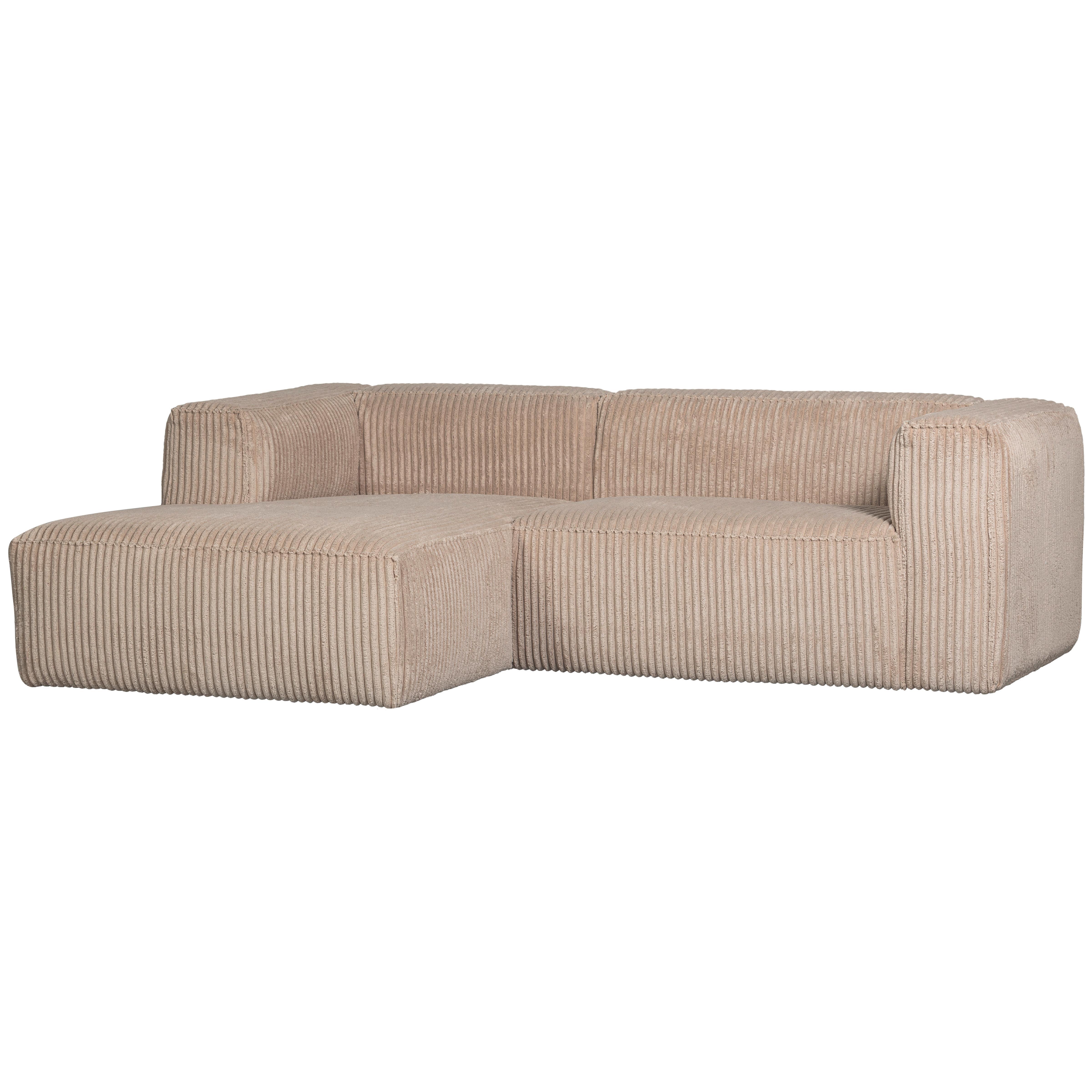 Ecksofa Bean Beige S: 178x254 Cm - Beige/Schwarz, Design, Textil (178/254cm) - Livetastic