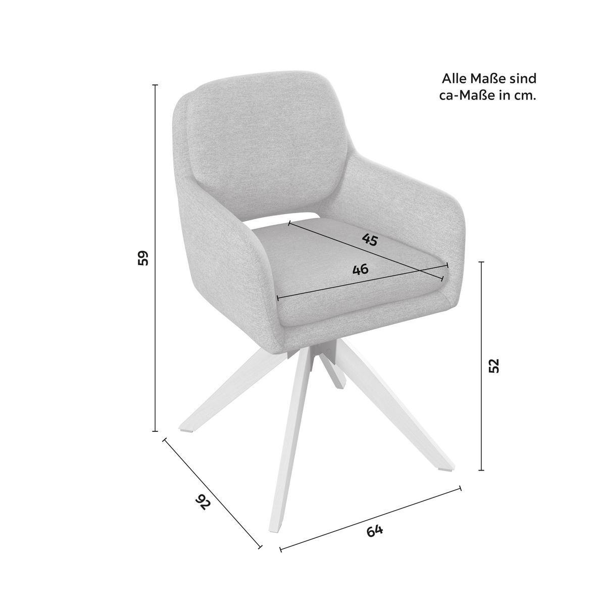 Židle s područkami Adrien, hnědá - přírodní barvy/hnědá, Moderní, kov/dřevo (64/59/92cm) - Bessagi Home