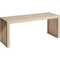 Sitzbank Rib - Naturfarben, KONVENTIONELL, Holz (104/43/35cm) - MID.YOU