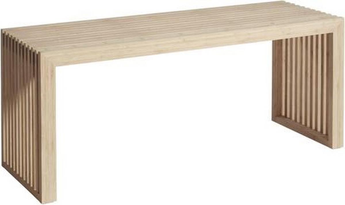 Sitzbank Rib - Naturfarben, KONVENTIONELL, Holz (104/43/35cm) - MID.YOU