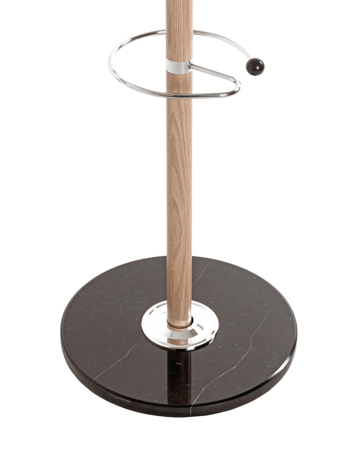 ŠATNÍ STOJAN MUCKI - černá/barvy dubu, Moderní, kov/kámen (39/171cm) - Mömax