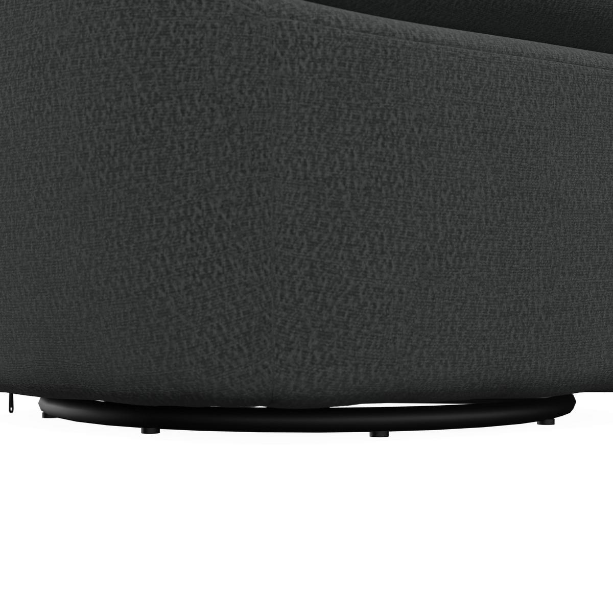 Relaxačné kreslo DORA, čierna ženilka - čierna, Modern, kov/drevo (77/74/73cm) - Bessagi Home