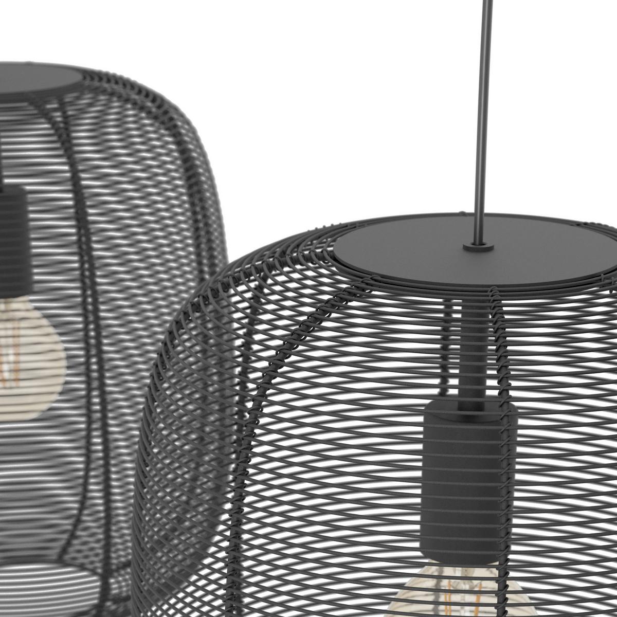 Hängeleuchte 43966 Rinroe - Schwarz, KONVENTIONELL, Metall (90/33/110cm) - Eglo