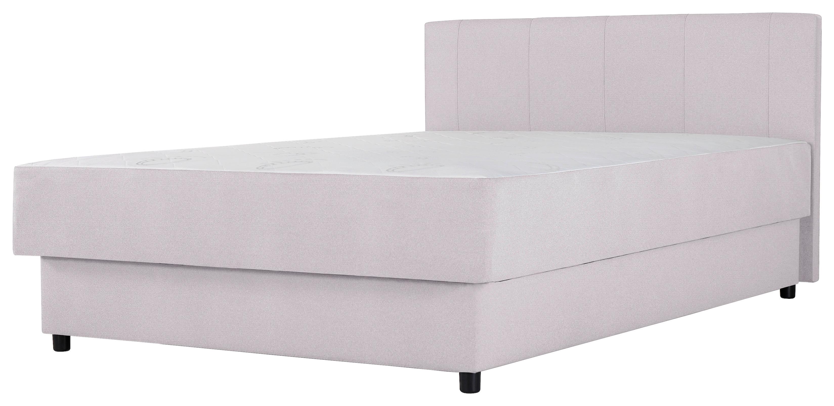 Kárpitozott Ágy Flora 140/200 Cm - világosszürke/szürke, Konventionell, faalapú anyag/textil (140/200cm)