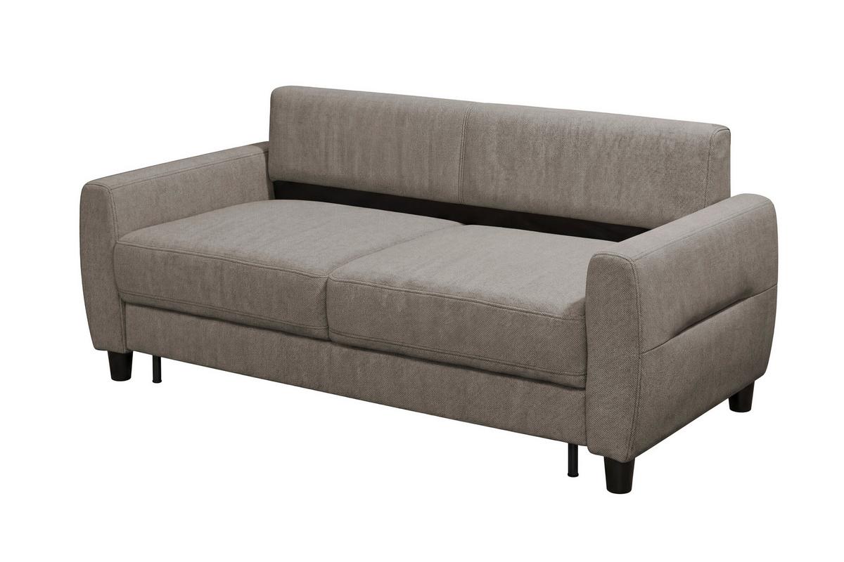 Schlafsofa Rio Greige B: 192cm - Greige/Schwarz, MODERN, Textil (192/83/99cm) - MID.YOU