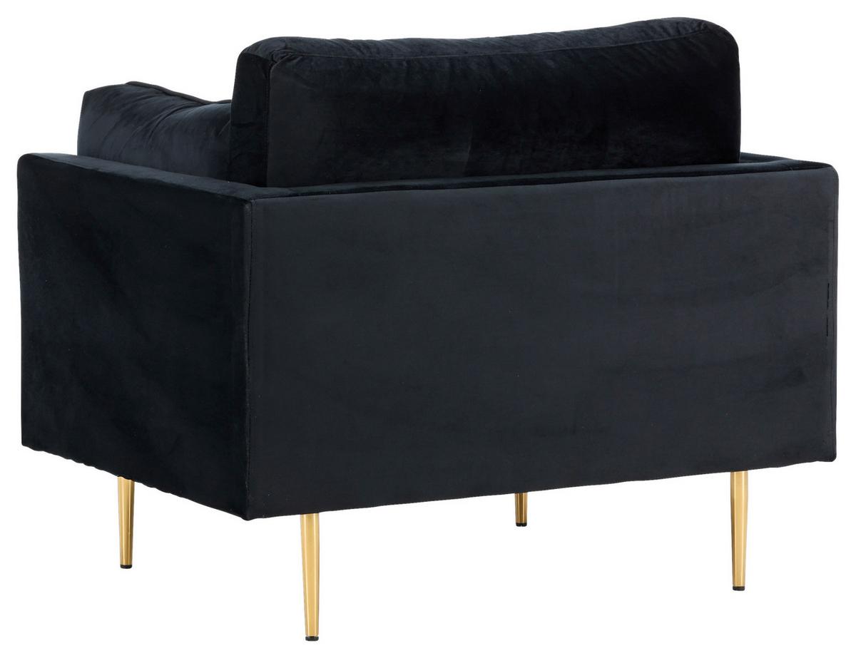 Sessel Boom - Hellbraun/Schwarz, Design, Textil/Metall (110/84/86cm) - Livetastic