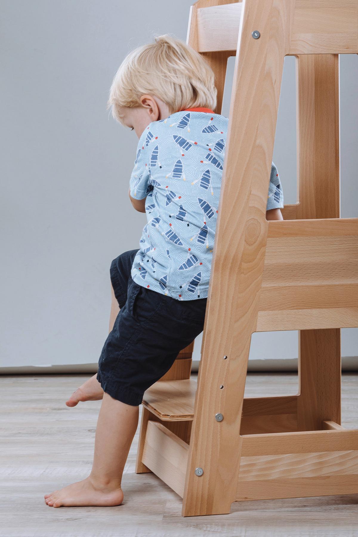 Lernturm Buche - Buchefarben, Basics, Holz (40/91/45cm) - tiSsi