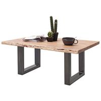 Couchtisch Holz Massiv Cartagena Akazie/nickelfarben - Akaziefarben/Nickelfarben, MODERN, Holz/Metall (110/45/70cm)