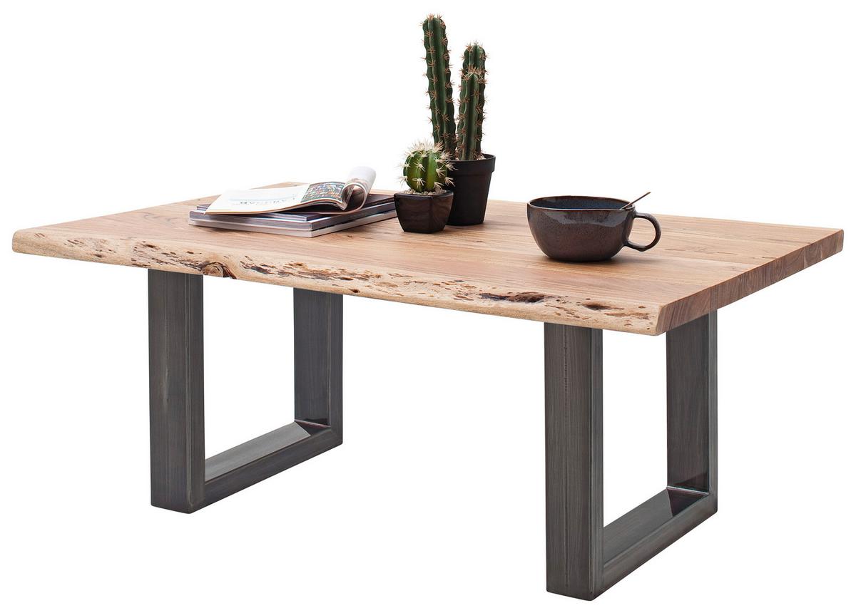 Couchtisch Holz Massiv Cartagena Akazie/nickelfarben - Akaziefarben/Nickelfarben, MODERN, Holz/Metall (110/45/70cm)