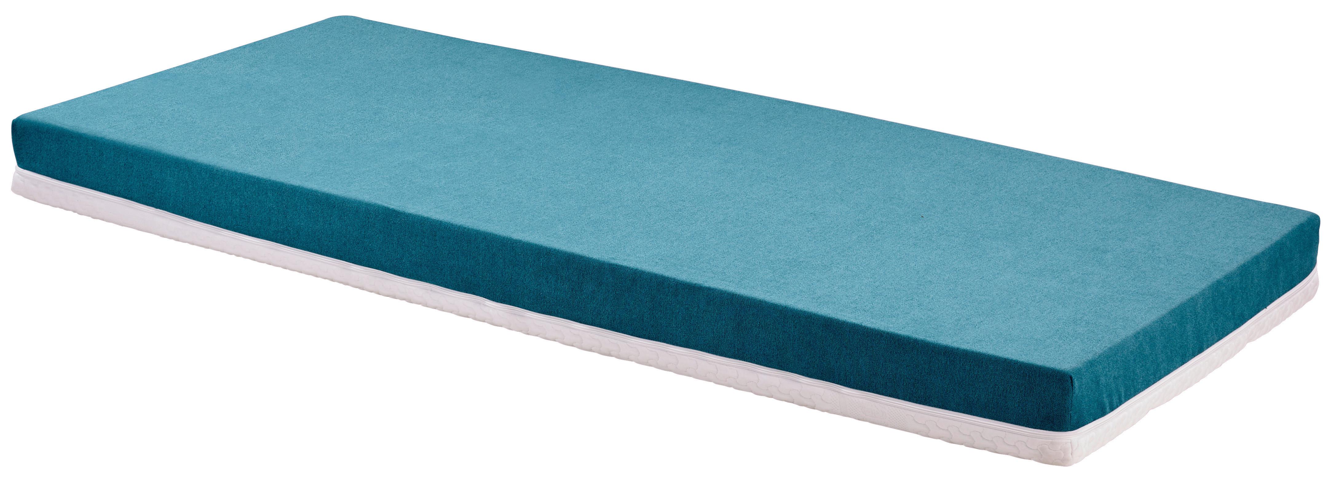 Taschenfederkernmatratze Enjoy-Mia 90x200cm Mittelfest - Türkis/Weiß, Textil (90/200cm) - Primatex