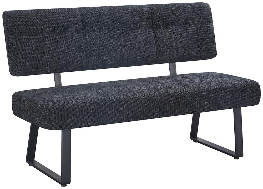 SEDACÍ LAVICE LUISE 2 - černá, Moderní, kov/textil (140/90/64cm) - Mömax