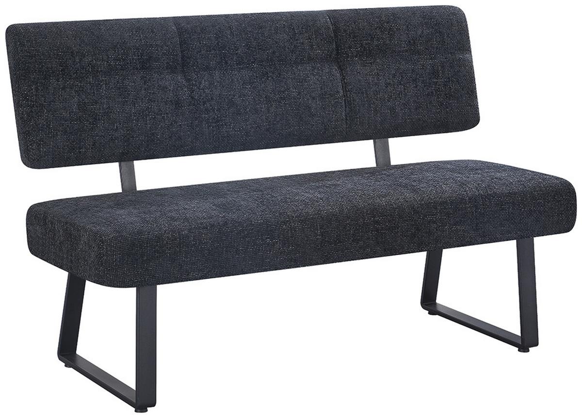 LAVICA LUISE 2 - čierna, Modern, kov/textil (140/90/64cm) - Mömax