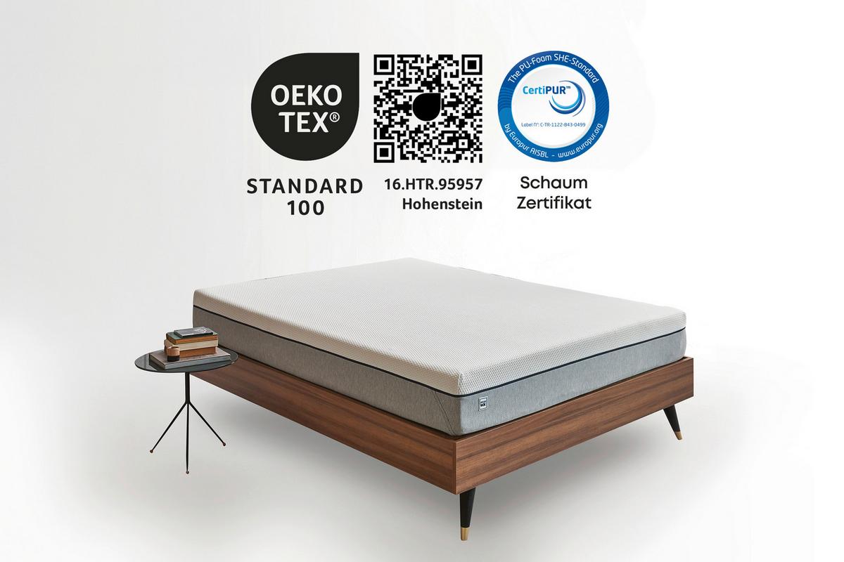 Taschenfederkernmatratze Dream Box Pro 100x2000 cm H: 24 cm - Weiß/Grau, Basics, Textil (100/200cm) - Yatas