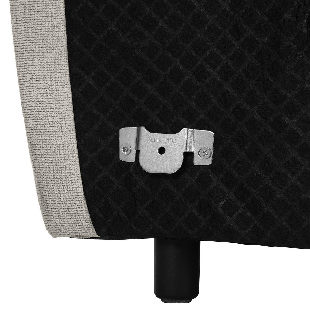 Ecksofa Fluffy Silberfarben S: 184x269 Cm - Silberfarben/Schwarz, MODERN, Textil (184/269cm) - Trendmanufaktur